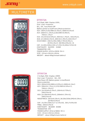 2M 2 Voltage DT9972A Portable Digital Multimeter